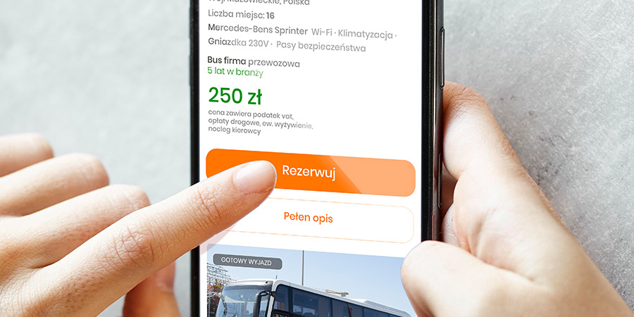 smartphone wynajem busów