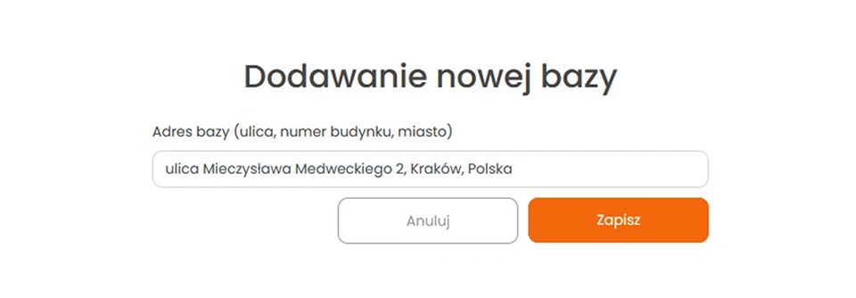 Zmiana lokalizacji przewoźnika
