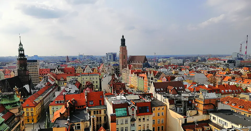 Panorama miasta, wycieczki krajoznawcze wynajętym autokarem we Wrocławiu
